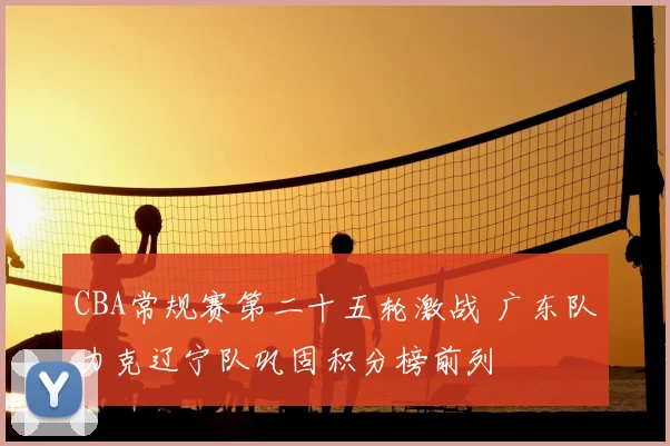 CBA常规赛第二十五轮激战 广东队力克辽宁队巩固积分榜前列